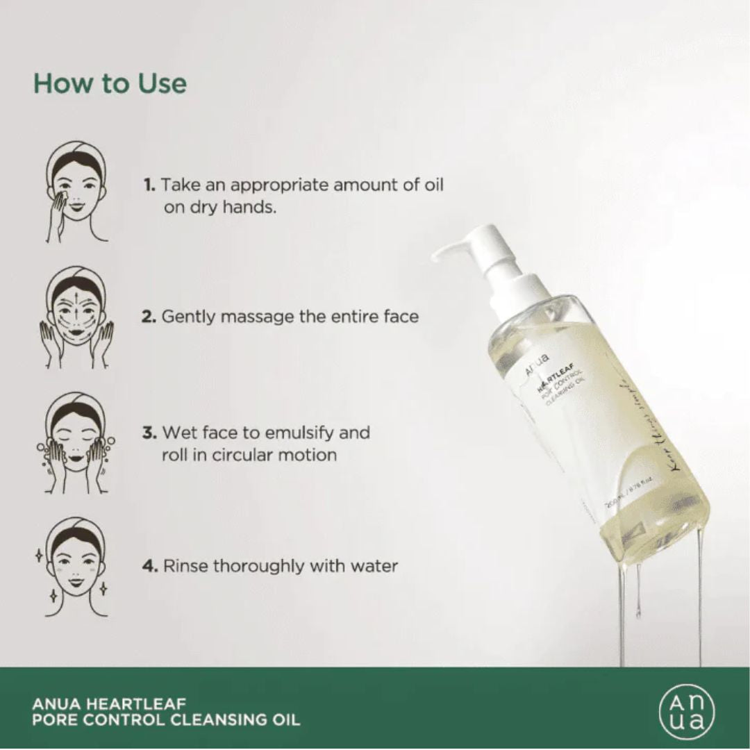 Anua Heartleaf Pore Control Cleansing Oil 200ml Double Set