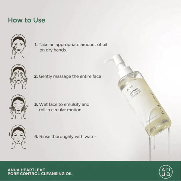 Anua Heartleaf Pore Control Cleansing Oil 200ml Double Set