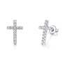 Cross Silver Earring