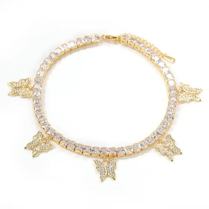 Glamoura Tennis Anklet