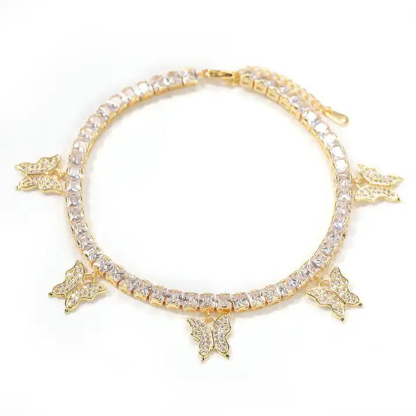 Glamoura Tennis Anklet