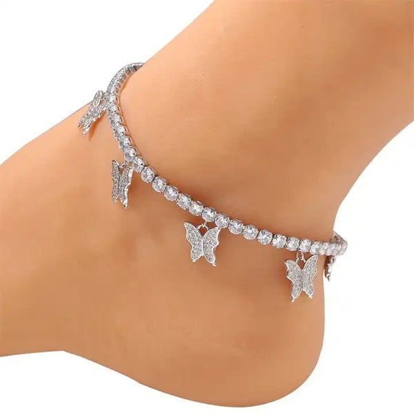 Glamoura Tennis Anklet