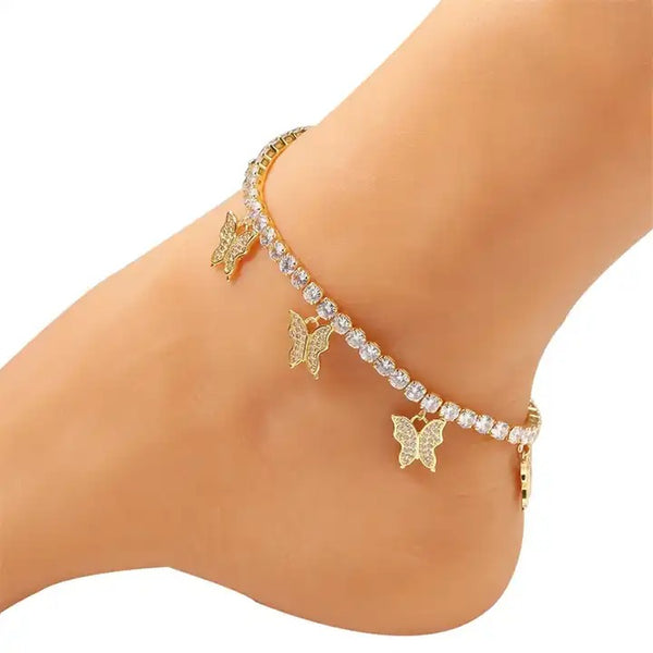 Glamoura Tennis Anklet