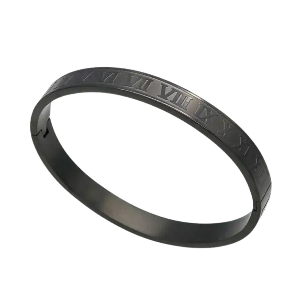 Roman Black Bangle