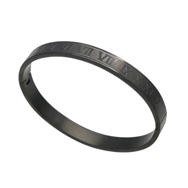 Roman Black Bangle