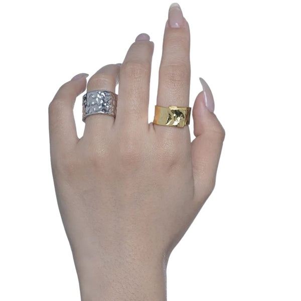 Cosmos Irregular Silver Ring